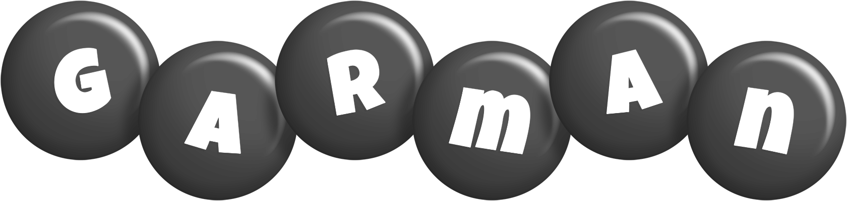 Garman candy-black logo