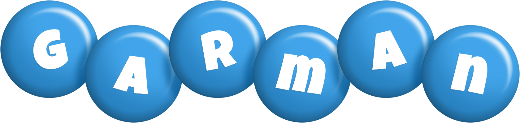 Garman candy-blue logo