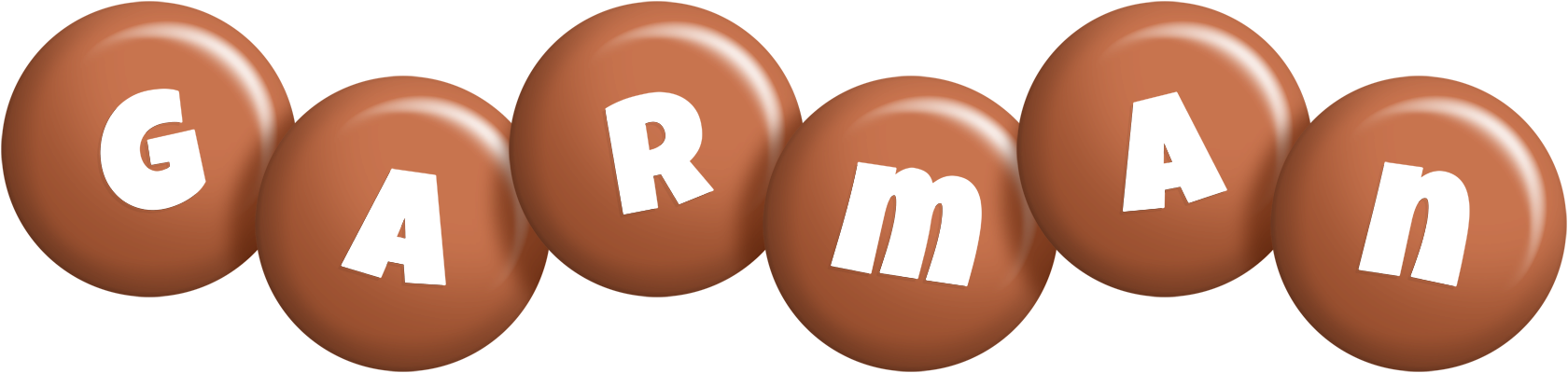 Garman candy-brown logo