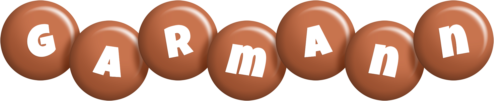 Garmann candy-brown logo