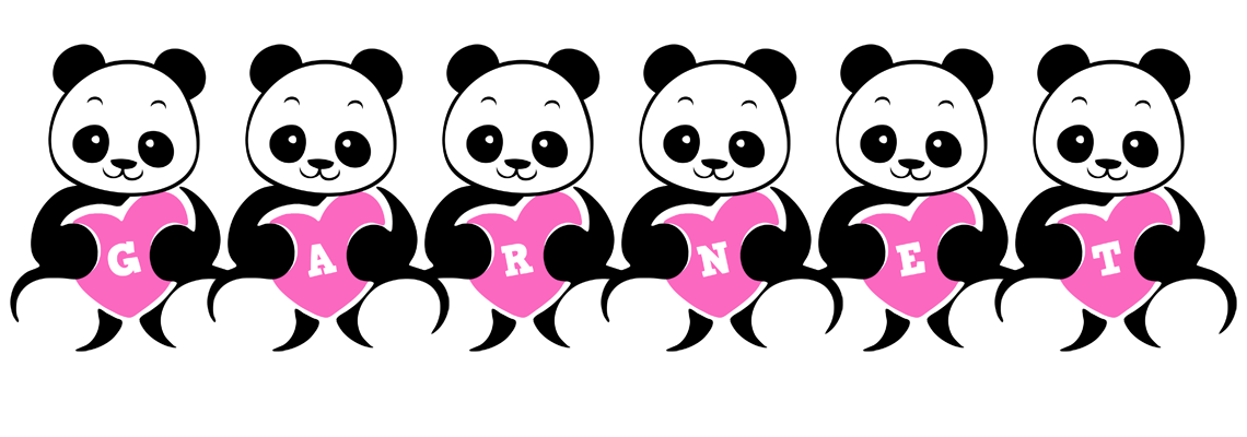 Garnet love-panda logo