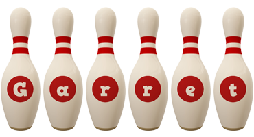 Garret bowling-pin logo