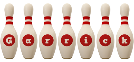 Garrick bowling-pin logo