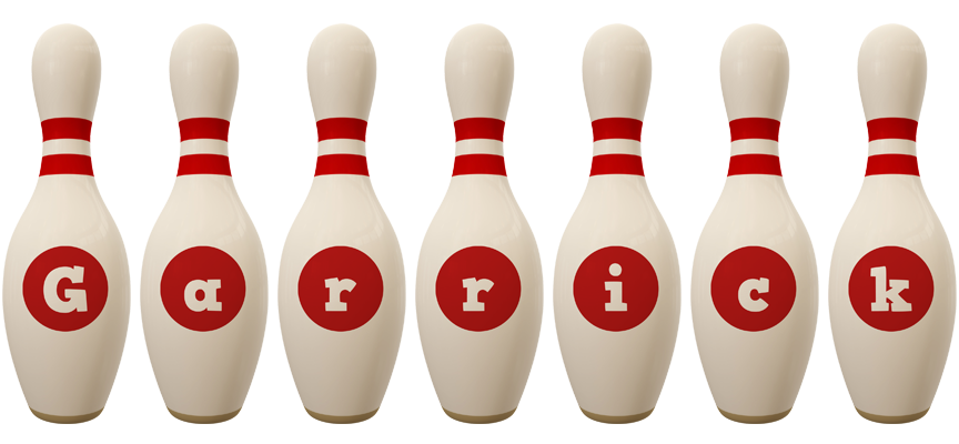 Garrick bowling-pin logo