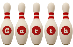 Garth bowling-pin logo