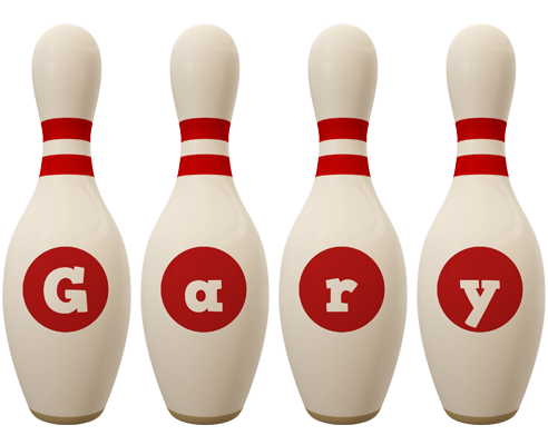 Gary bowling-pin logo