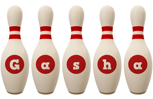 Gasha bowling-pin logo