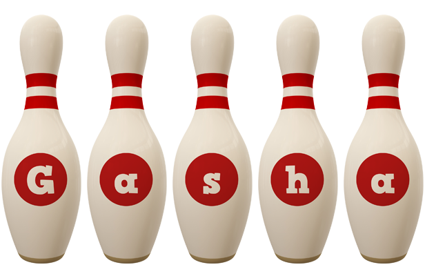Gasha bowling-pin logo