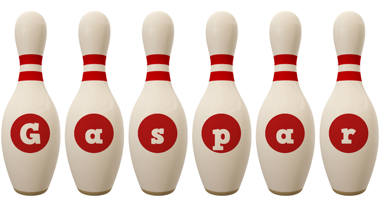 Gaspar bowling-pin logo