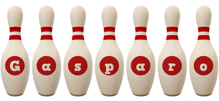 Gasparo bowling-pin logo