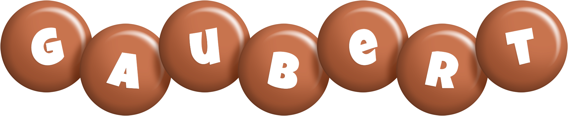 Gaubert candy-brown logo