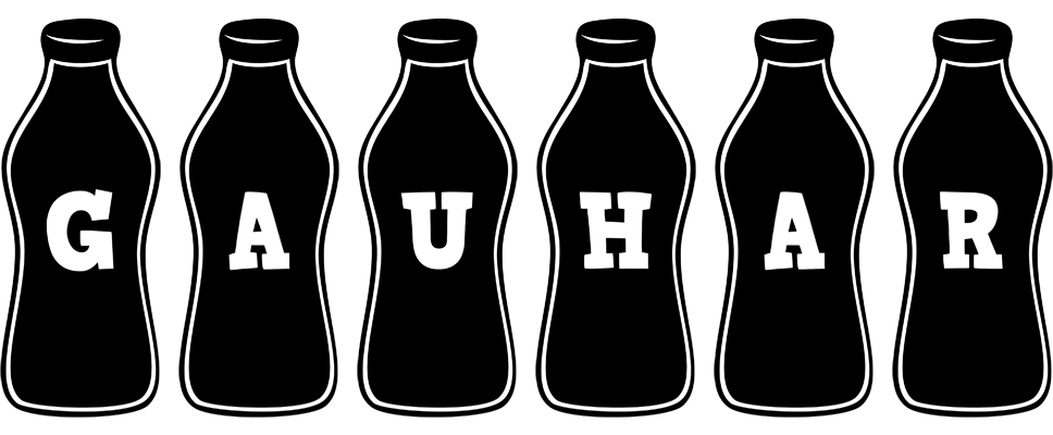 Gauhar bottle logo