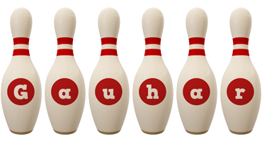 Gauhar bowling-pin logo