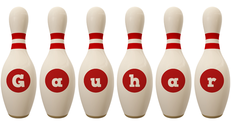 Gauhar bowling-pin logo