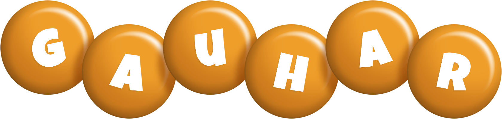 Gauhar candy-orange logo
