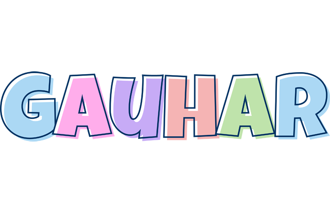 Gauhar pastel logo