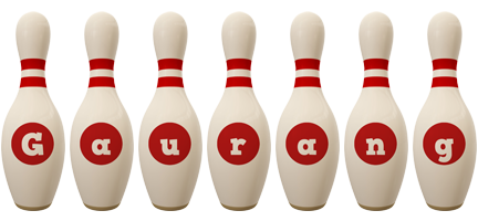 Gaurang bowling-pin logo