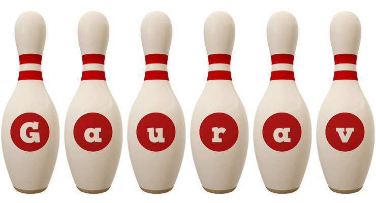 Gaurav bowling-pin logo