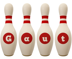 Gaut bowling-pin logo