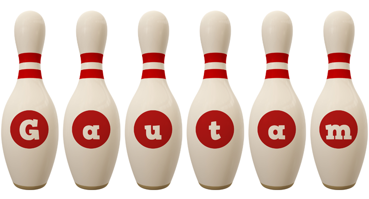 Gautam bowling-pin logo