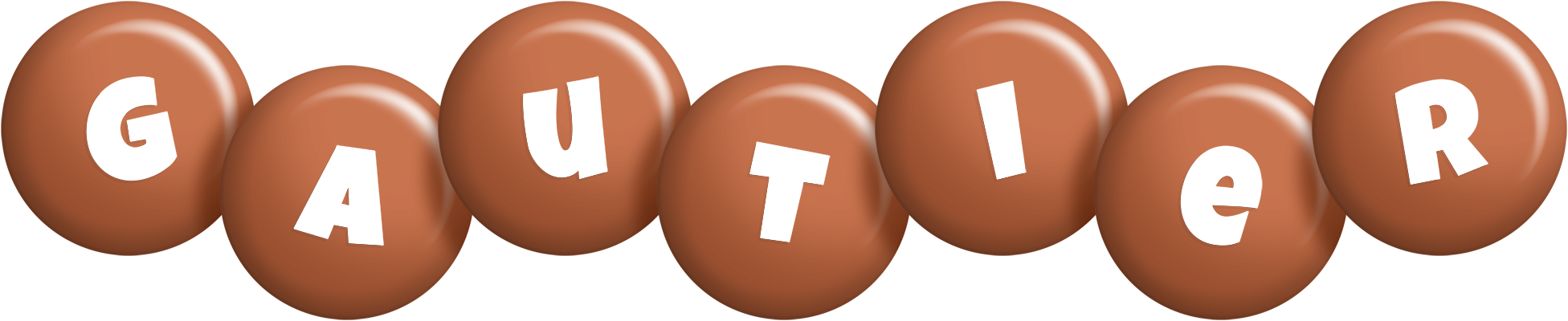 Gautier candy-brown logo