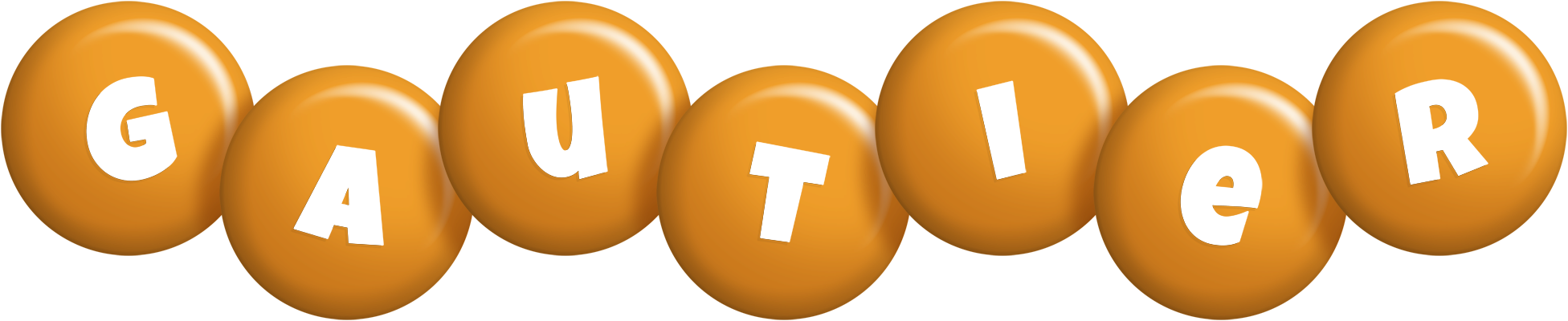 Gautier candy-orange logo