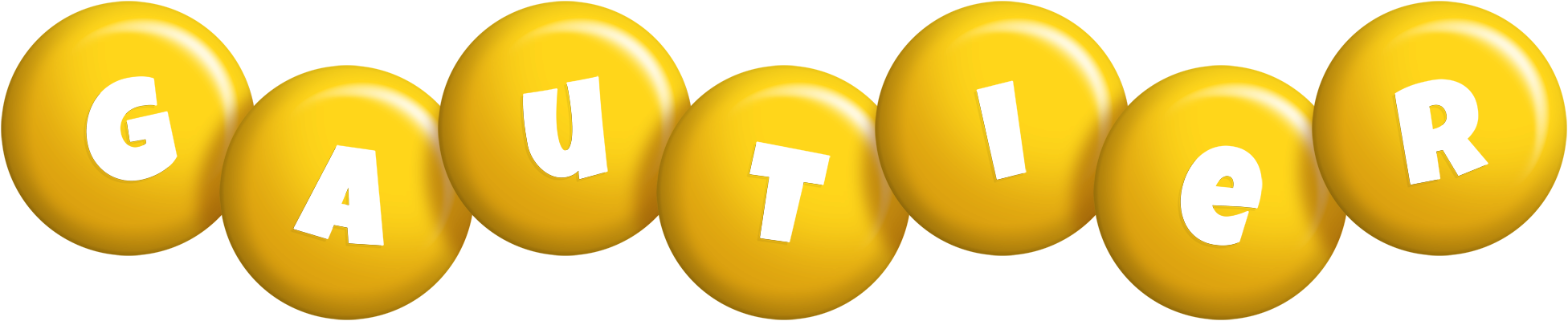 Gautier candy-yellow logo