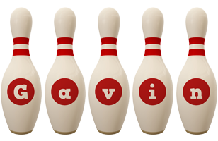 Gavin bowling-pin logo