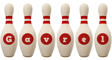 Gavrel bowling-pin logo