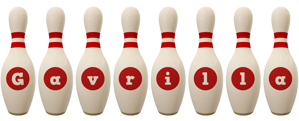 Gavrilla bowling-pin logo
