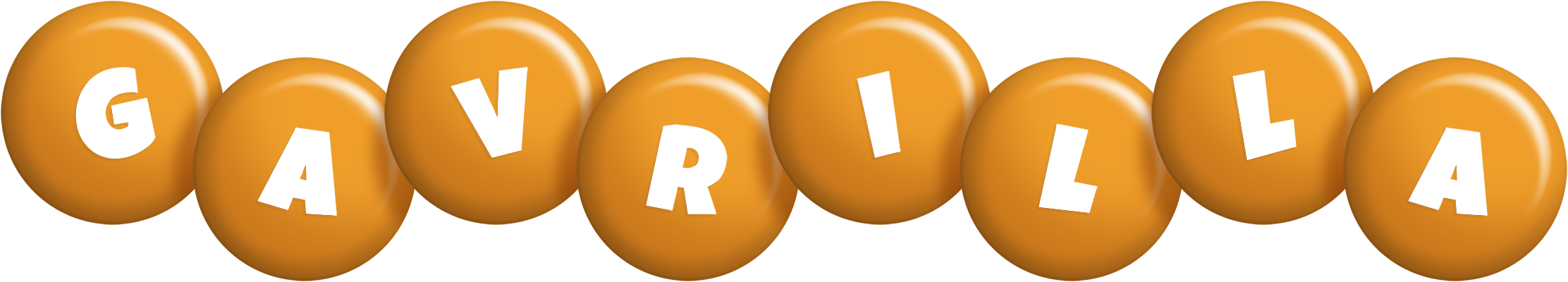 Gavrilla candy-orange logo