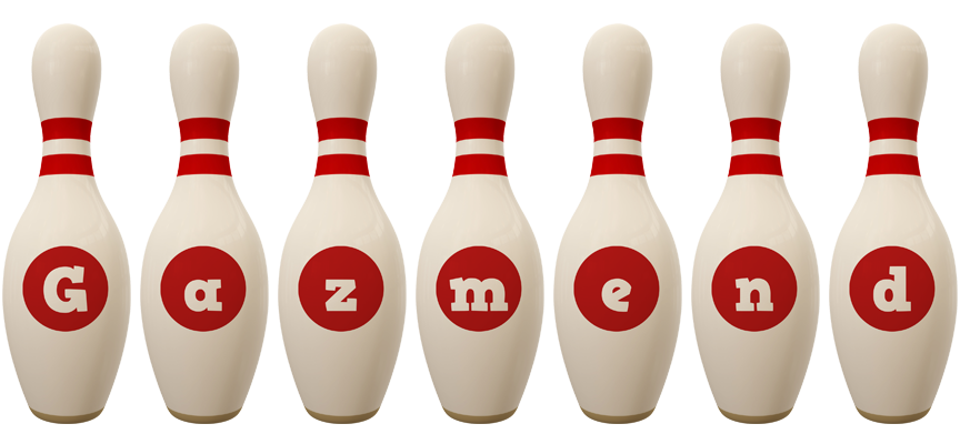 Gazmend bowling-pin logo