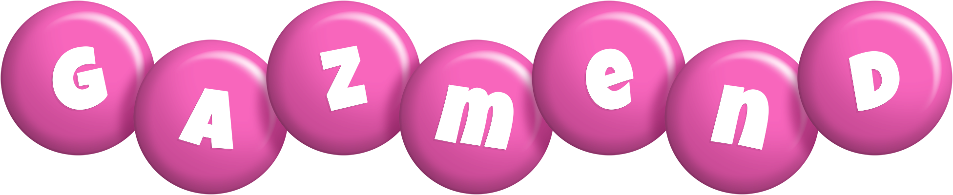Gazmend candy-pink logo