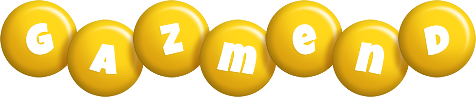 Gazmend candy-yellow logo