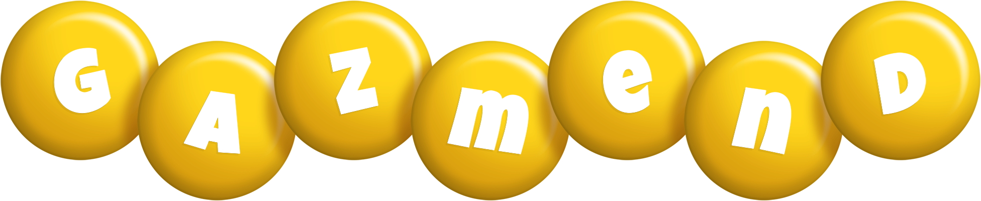 Gazmend candy-yellow logo