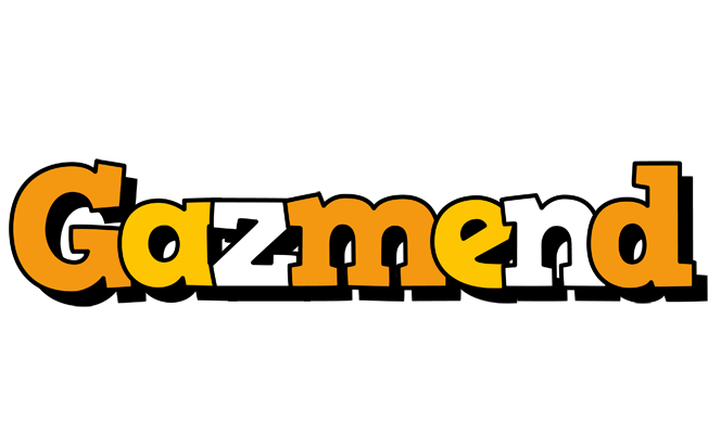 Gazmend cartoon logo