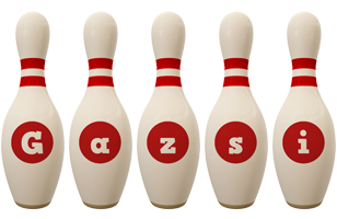 Gazsi bowling-pin logo