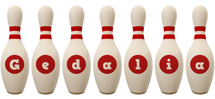 Gedalia bowling-pin logo