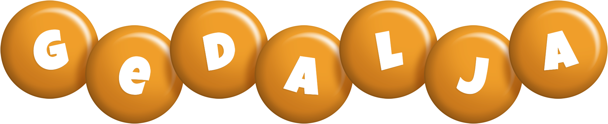 Gedalja candy-orange logo