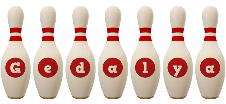Gedalya bowling-pin logo