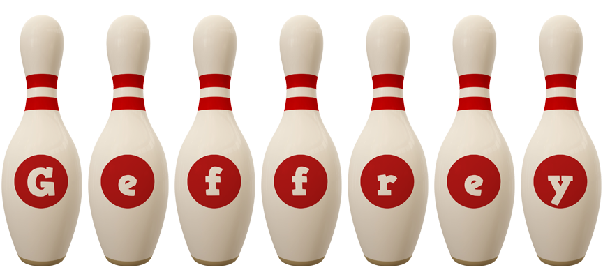 Geffrey bowling-pin logo