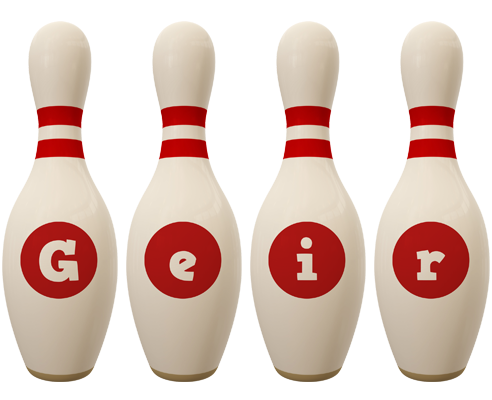 Geir bowling-pin logo