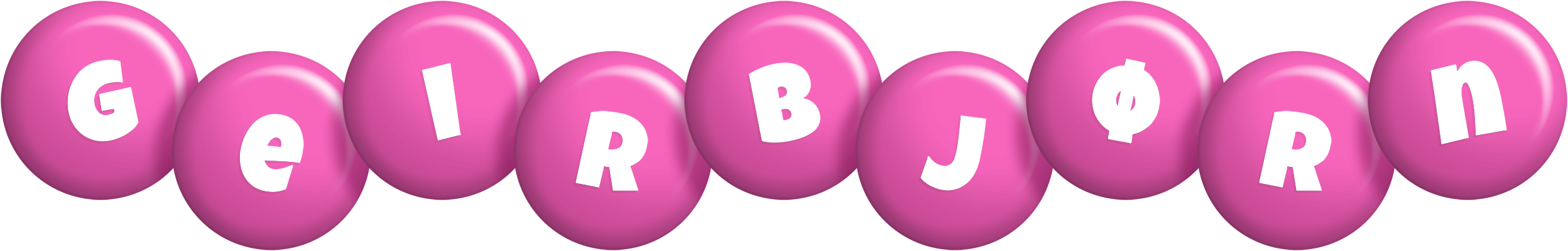 Geirbjørn candy-pink logo