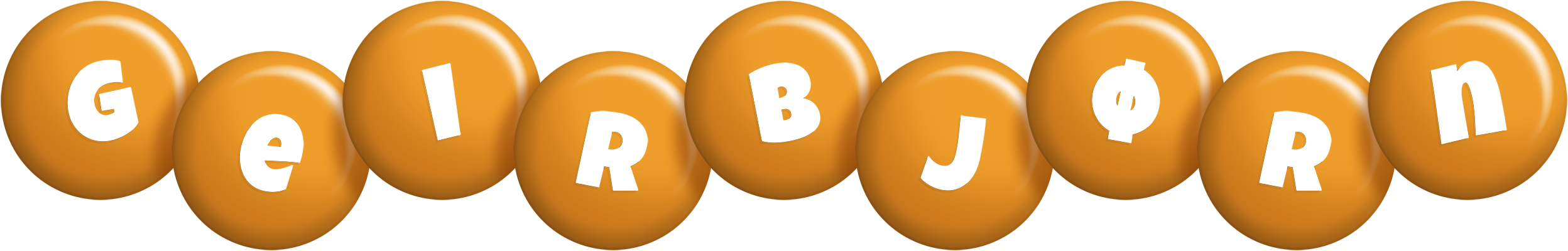 Geirbjørn candy-orange logo