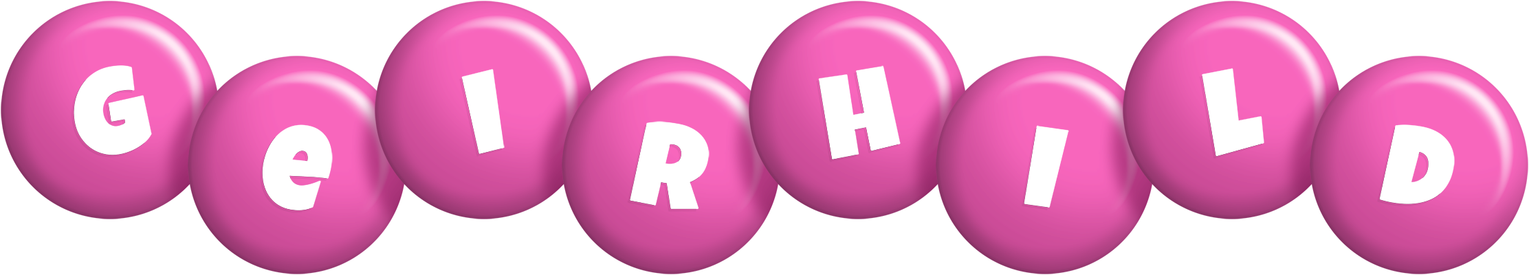 Geirhild candy-pink logo