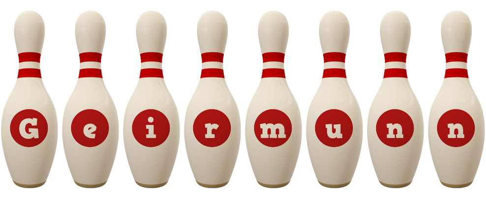 Geirmunn bowling-pin logo