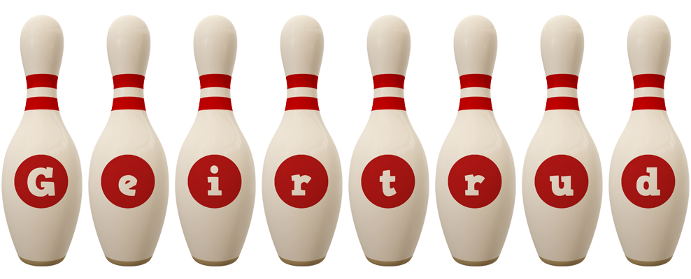 Geirtrud bowling-pin logo