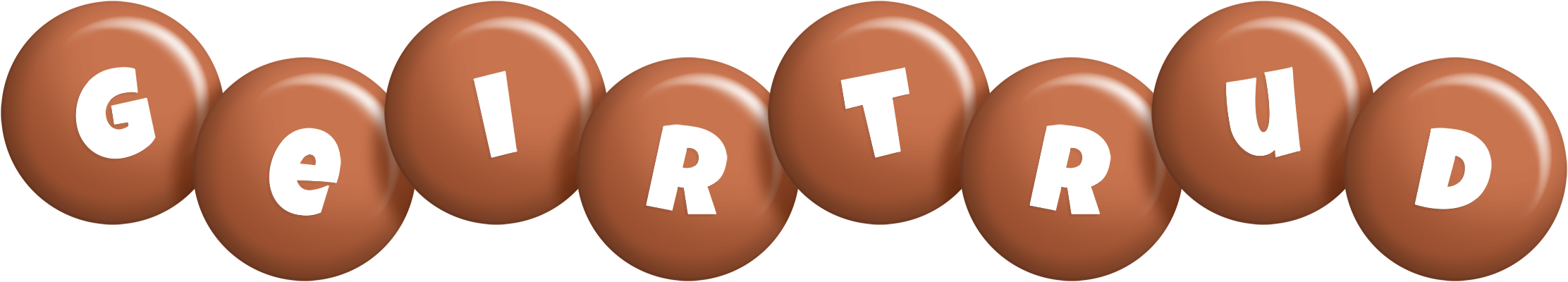 Geirtrud candy-brown logo