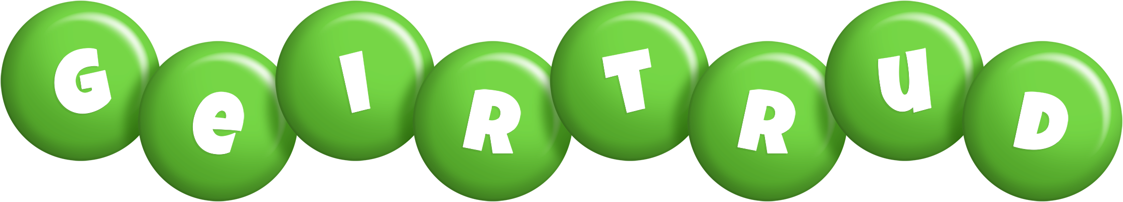 Geirtrud candy-green logo