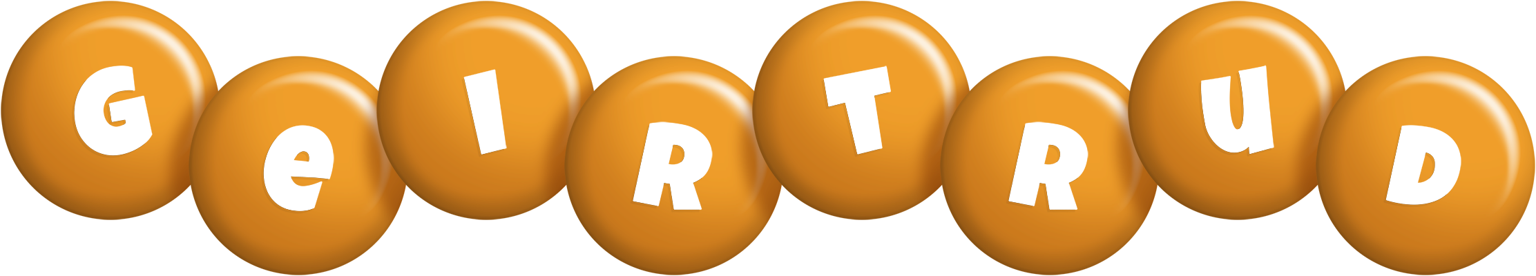 Geirtrud candy-orange logo